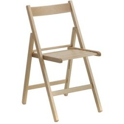 El Corte Inglés Silla plegable de madera de haya Flat. Natural