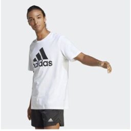 Adidas Camiseta de hombre Essentials Single Jersey Big Logo . (XL) Blanco