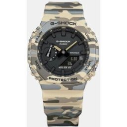 Casio Reloj GA-2100CM-5AER de resina marrón. Negro