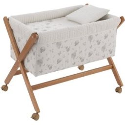 Cambrass Minicuna con patas (55x87x74cm) Luxury. Blanco roto niño