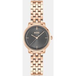 Boss Reloj de mujer Lucia 1502820 de acero dorado. Gris claro