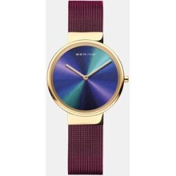 Bering Reloj de mujer Classic 19031-929 de malla de acero lila. Lila