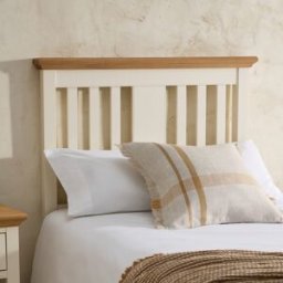 El Corte Inglés Cabecero individual de roble Hampstead . (Cama 90 cm) Blanco roto/Roble