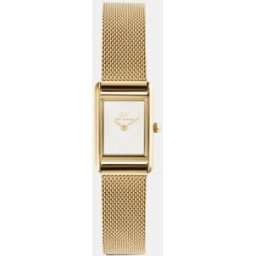 Daniel Wellington Reloj de mujer Bound Mini DW00100928 de malla de acero dorado. Blanco