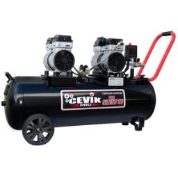 CEVIK PRO Compresor de Aire Portátil Silencioso 80 litros 1,5 HP. Negro