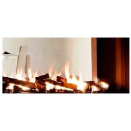NORA FLAMES Chimenea Gas Natural Pano 1100 Túnel Doble Cara. Negro
