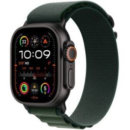 Apple Watch Ultra 2 GPS + Cellular 49mm Titanio Negro con correa Loop Alpine Verde oscuro Grande. Titanio Negro