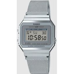 Casio Reloj Unisex Vintage A700WEM-7AEF de malla de acero. Plata