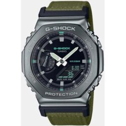 Casio Reloj de hombre G-Shock GM2100CB3AER textil verde. Verde