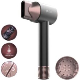Cecotec Secador de pelo BLDC DryNova 2in1 Sensor Black. Negro
