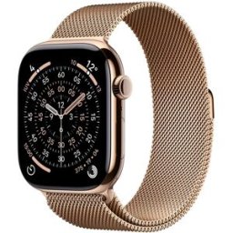 Apple Watch Series 11 GPS + Cellular 46mm Titanio oro con Correa Milanese Loop Oro (S-M). Titanio Oro