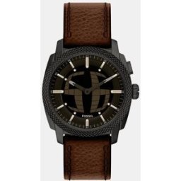 Fossil Reloj de hombre machine de piel. Marrón