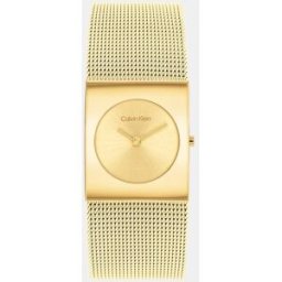 Calvin Reloj CK Pulse 25100062 de malla de acero. Oro