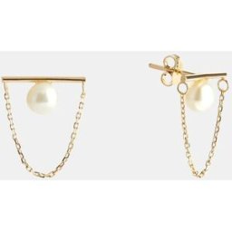 El Corte Inglés Pendientes Essential Gold de oro y perlas. Blanco