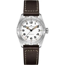 Hamilton Reloj de hombre automático Khaki Field Expedition de 37 mm H70225510 con correa de piel. Marrón