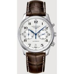 Longines Reloj de hombre L26294783 The Master Collection automático de piel marrón. Plateado