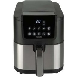 Bourgini Freidora de aire sin aceite 5 L Health fryer Slim con cesta de Cerámica ECO libre de PFAS. Negro