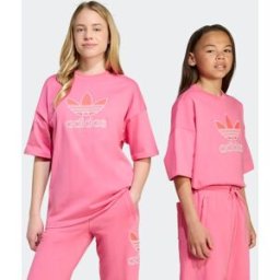 Adidas Camiseta de niños Oversize Trefoil Originals. (10 años) Rosa