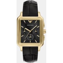 Giorgio Armani Reloj de hombre ar11753 de piel con cierre de hebilla. Negro