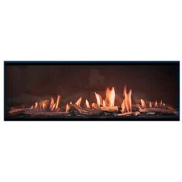NORA FLAMES Chimenea Gas LPG Pano 1600 Frontal. Negro