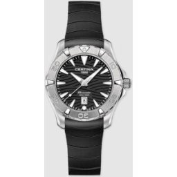 Certina Reloj de mujer Aqua C0322511705100 de caucho negro. Negro