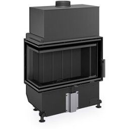 ROMOTOP Chimenea Leña Heat F68-31 Esquinera Izquierda Puerta Lateral. Negro