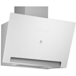 Balay Campana decorativa , inclinada, aspiración perimetral, 4 velocidades - 3BC587LB. Cristal blanco