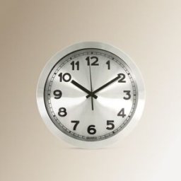 El Corte Inglés Reloj de pared plateado con fondo plata Dublín . (Grande) Plata