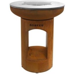 BONFEU Chimenea de Leña Exterior Bonbiza Open Corten. Óxido