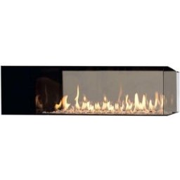 NORA FLAMES Chimenea Gas Natural Pano 2000 Modelo Separador de Ambientes. Negro