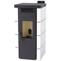 FM CALEFACCIÓN Estufa de Pellet Frontal BP-100. Blanco