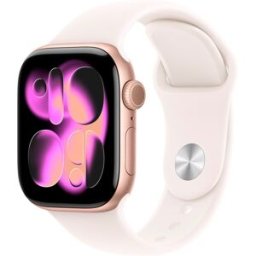 Apple Watch Series 11 GPS 42mm Aluminio oro rosa con Correa Deportiva Rosa Rubor (M-L). Aluminio Oro Rosa