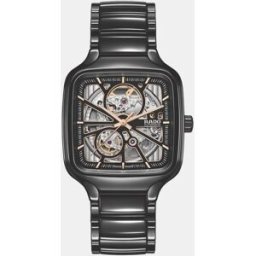 Rado Reloj de hombre True Square Automatic Open Heart R27086162 de cerámica. Plata / Oro