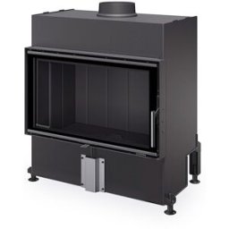 ROMOTOP Chimenea Leña Heat F76-47 Frontal. Negro