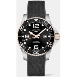 Longines Reloj de hombre HydroConquest L37823589 automático de caucho negro. Negro