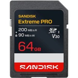 SanDisk Tarjeta de memoria Extreme PRO SD UHS-I - 64GB. Negro