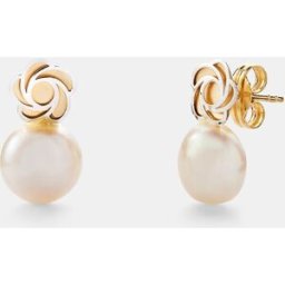 El Corte Inglés Pendientes de niña de oro con perla y circonita. Blanco