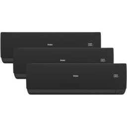 HAIER Aire acondicionado Multisplit 3x1 con 2.236 frig-h + 2.236 frig-h + 3.010 frig-h - Flexis S NG 3x1. Negro