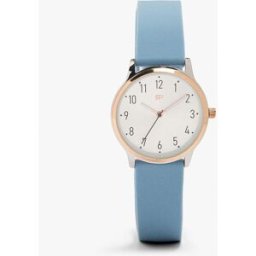 Parfois Reloj de mujer con correa de silicona y hebilla en liso. Azul