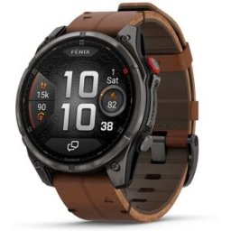 Garmin Reloj Smartwatch Fenix 8 Pro LTE 47mm Zafiro Amoled correa de piel . Titanio Negro
