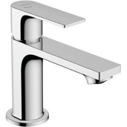 Hansgrohe Grifo monomando con desagüe automático y apertura en frío para lavabo Rebris E . Cromo