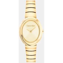 Calvin Reloj de mujer Twisted Bezel 25100147 de acero dorado. Dorado