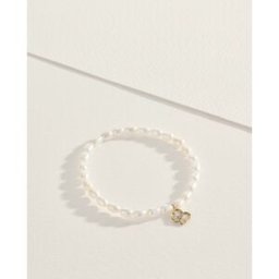 El Corte Inglés Pulsera de niña Mariposa de oro con perlas y circonita . Blanco