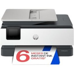 HP Impresora Multifunción OfficeJet Pro 8122e, Fax móvil, Wi-Fi, compatible con Instant Ink. Blanco / Gris