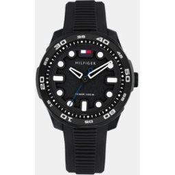 Tommy Hilfiger Reloj de niño TH - Regatta 1720054 de silicona negro. Negro