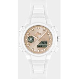 Lacoste Reloj de mujer LC33 2001430 de silicona blanco. Blanco
