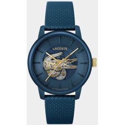 Lacoste Reloj de hombre 12.12 Automatique 2011385 de piel azul. Azul