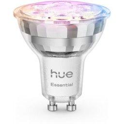 Philips Bombilla inteligente LED Foco Hue Essential 4.7W GU10, RGB, Regulable, Control App y Voz, Asistentes de voz.