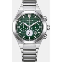 Citizen Reloj de hombre Super Titanium Zenshin Senkei CA4691-59X Crono Eco Drive. Verde