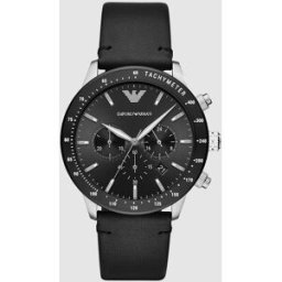Giorgio Armani Reloj de hombre ar11243 de piel con cierre de hebilla. Negro